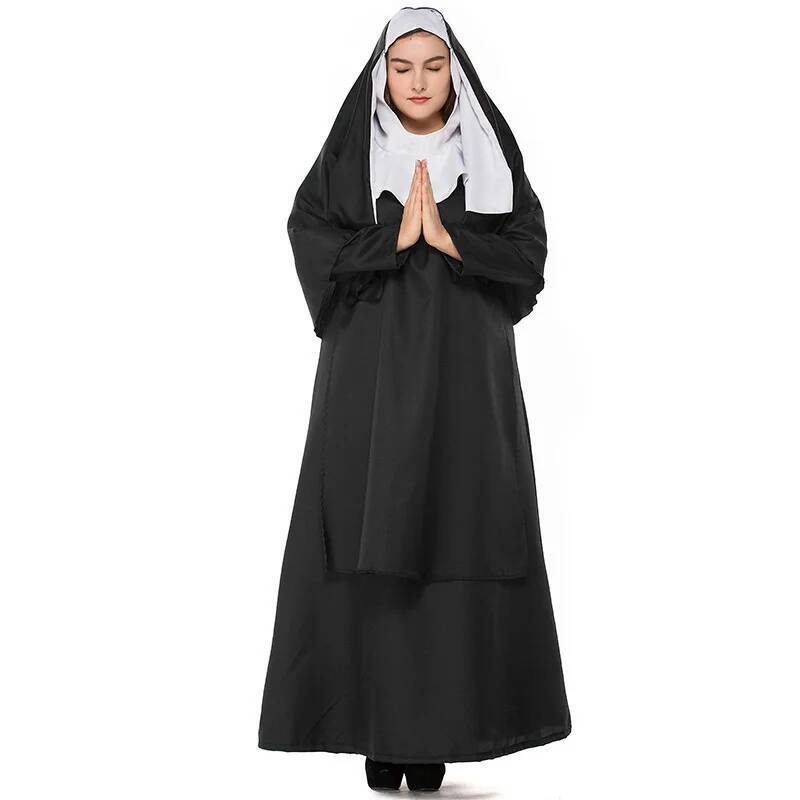 Anime Cosplay Nun - Strój zakonnicy, przebranie na Halloween, dla