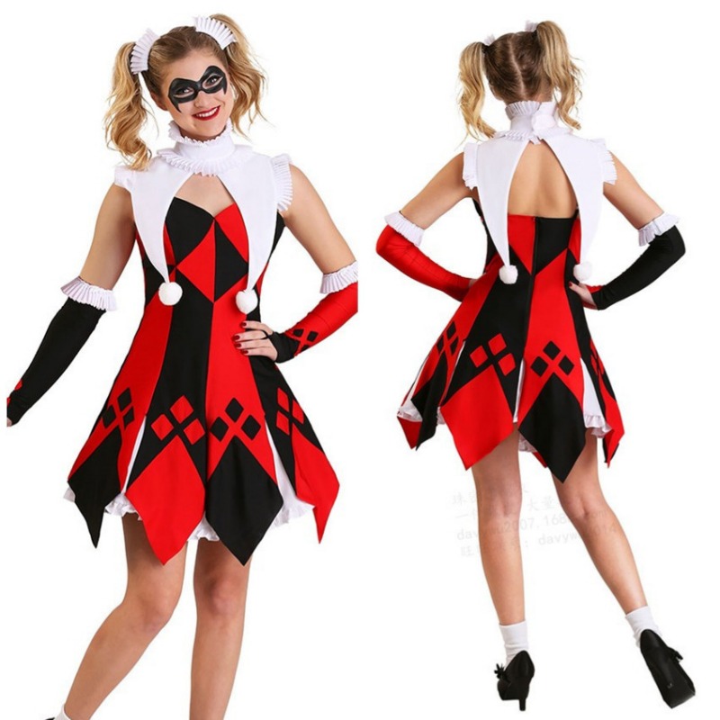 Anime Harley Quinn Cosplay - Halloween Clown Harley kostiumy kobiety zły