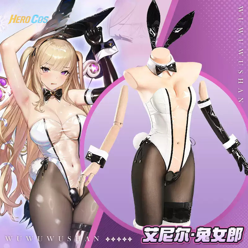 Cosplay Anime Bunny Girl - Kostium Cosplay Browndust2 Aynil, Strój Króliczka,
