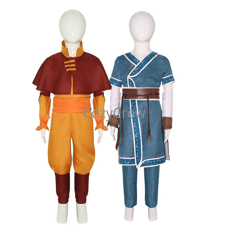 Anime Cosplay Netflix - Kostium Cosplay Aang Katara Pełny Zestaw