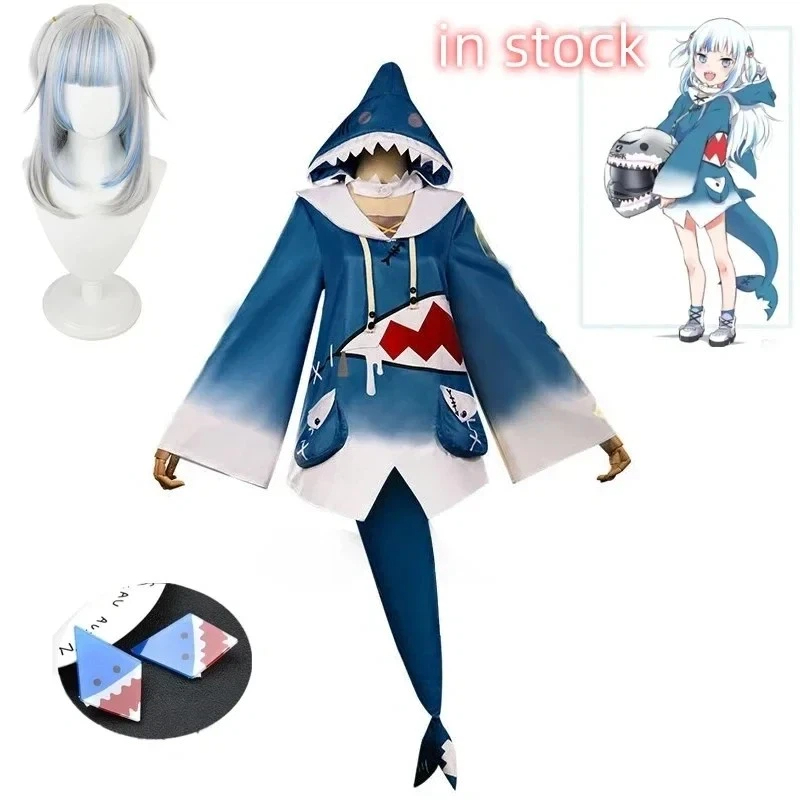 Anime Cosplay Youtuber - Kostium Cosplay Hololive ENG Gawr Gura,