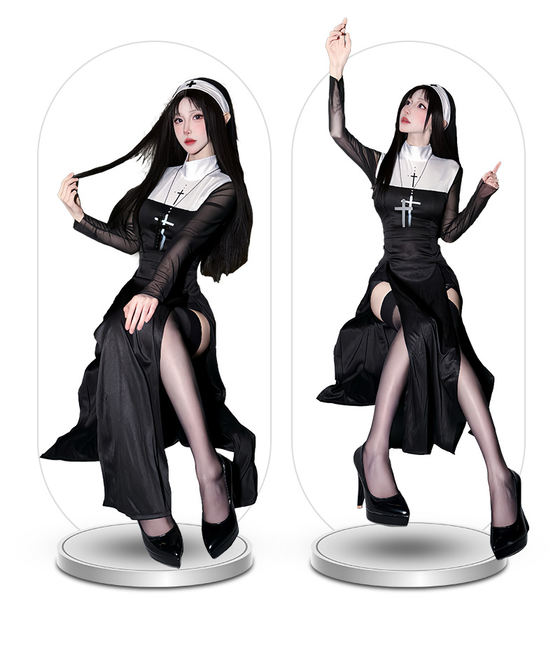 Kostium zakonnicy na Halloween – Anime Cosplay Nun recenzja i cena