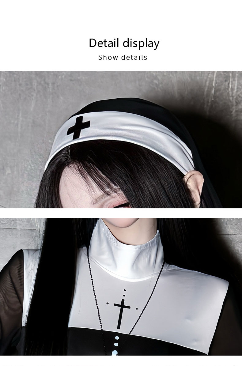 Kostium zakonnicy na Halloween – Anime Cosplay Nun recenzja i cena