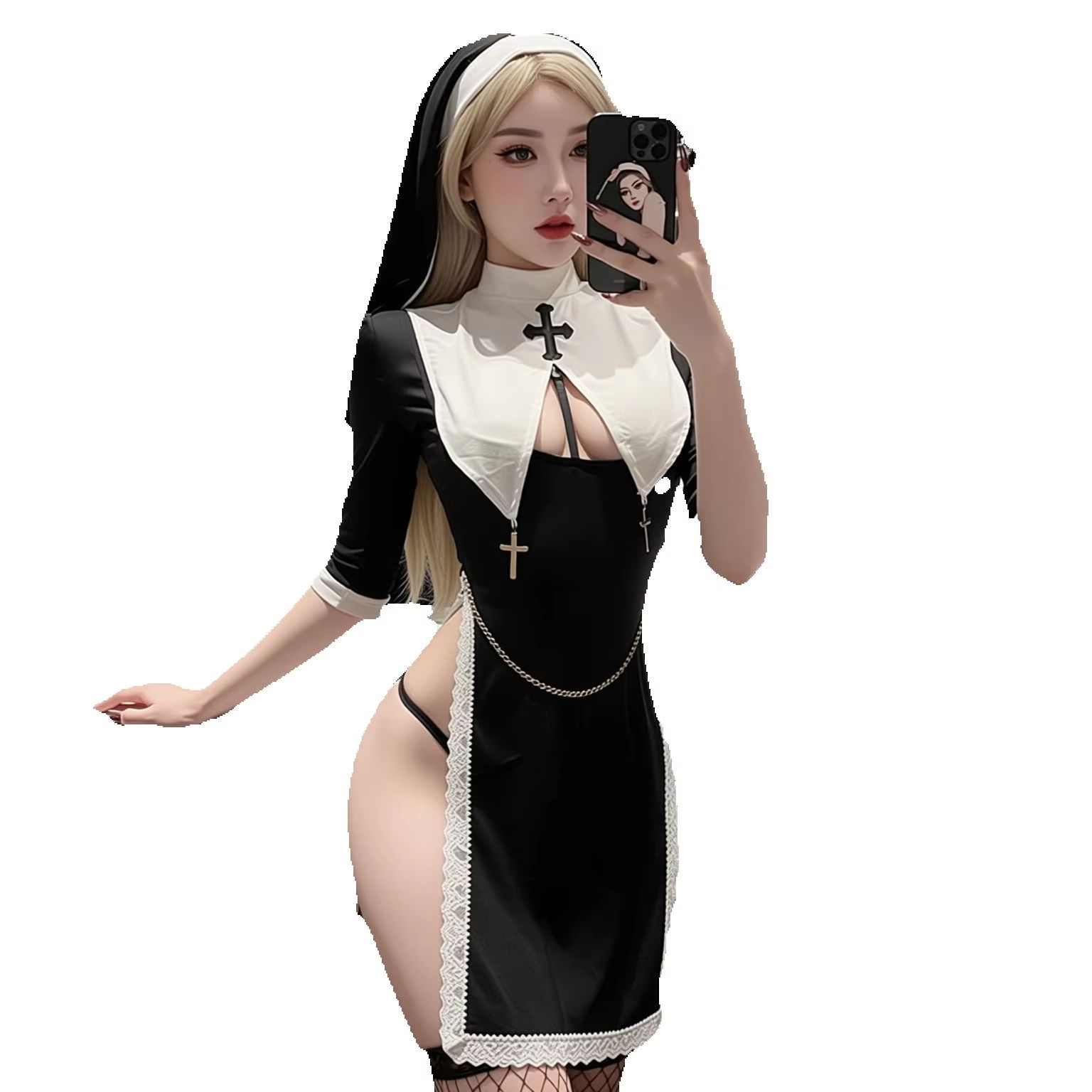 Nowy Projekt Damski Seksowny S – Anime Cosplay Nun recenzja i cena