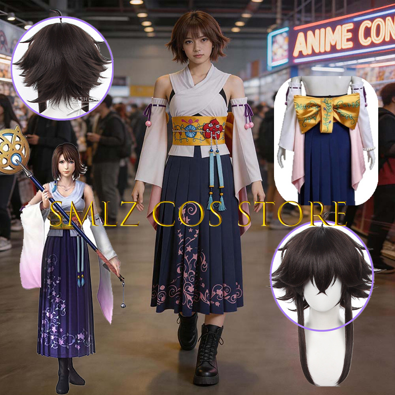 Smlz FFX Yuna Cosplay Anime FF – Anime Cosplay Outfits For Women recenzja i cena